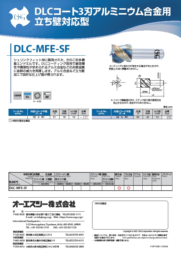 予約 OSG 超硬ドリル 8566053 <br>FTO-GDN-5.3 1本<br><br>  632-4045<br><br><br><br><br> YA513